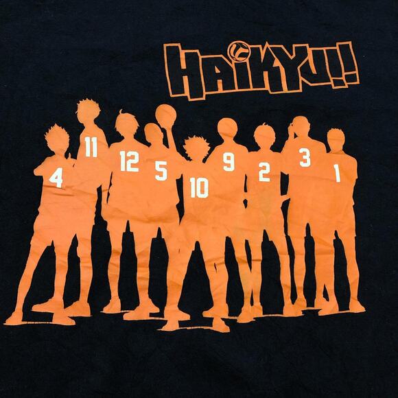 Black ‘Haikyu!!’ Volleyball Team Silhouette Graphic Tee - Picture 4 of 5